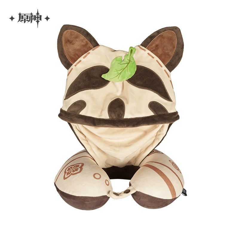 Genshin Impact No Down Raccoon Dog Series, Early Pomelo Hooded U-shaped Pillow