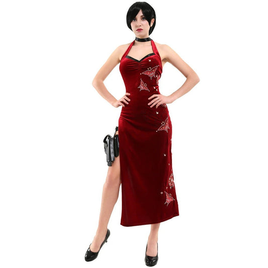 Resident Evil 4 Ada Wong Cheongsam Cosplay Costume 0501